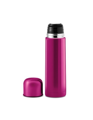 Bouteille isotherme personnalisée double paroi 500ml - CHAN Matières : acier inoxydable Couleurs : fuchsia personnalisation sur 