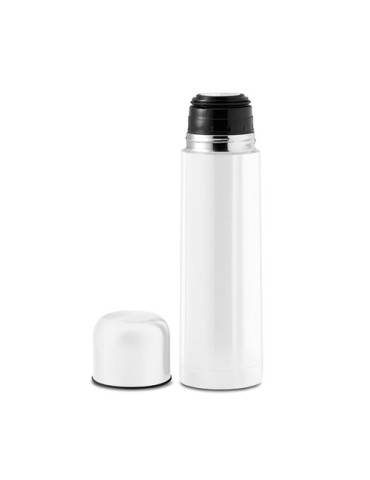 Bouteille isotherme personnalisée double paroi 500ml - CHAN Matières : acier inoxydable Couleurs : blanc cadeau entreprise pas c