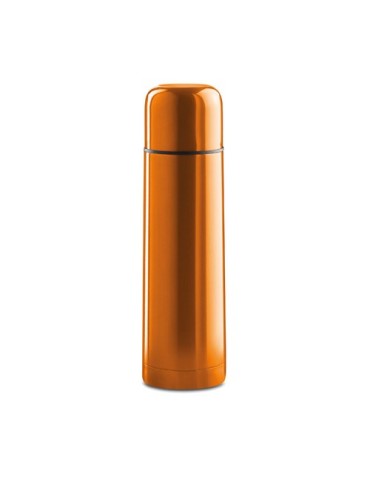 Bouteille isotherme personnalisée double paroi 500ml - CHAN Matières : acier inoxydable Couleurs : orange personnalisable avec v