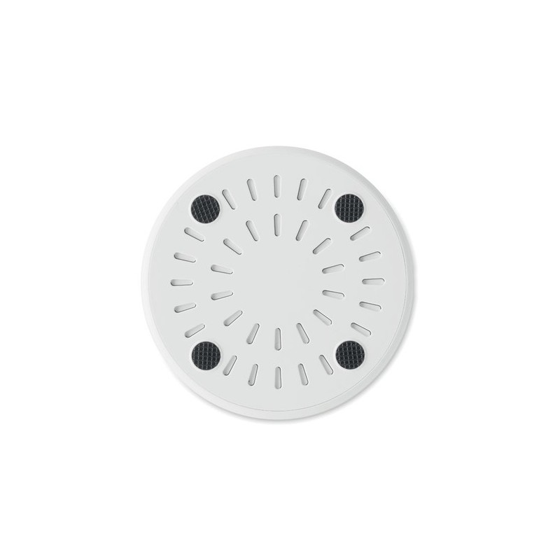 Chargeur sans fil  en ABS recyclé - TWING Matières : ABS recyclé Couleurs : blanc personnalisable avec votre logo
