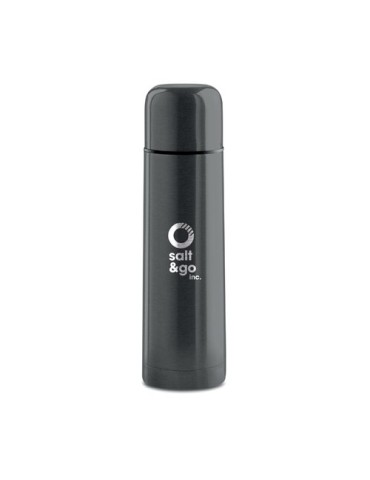 Bouteille isotherme personnalisée double paroi 500ml - CHAN Matières : acier inoxydable Couleurs : titane cadeau collaborateur p