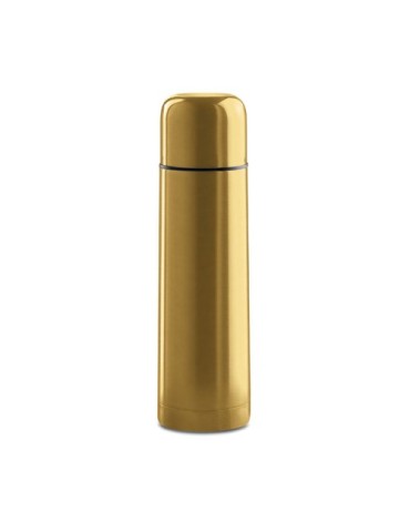 Bouteille isotherme personnalisée double paroi 500ml - CHAN Matières : acier inoxydable Couleurs : doré mat cadeau collaborateur