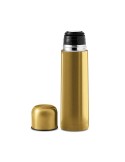 Bouteille isotherme personnalisée double paroi 500ml - CHAN Matières : acier inoxydable Couleurs : doré mat marquage couleur écl