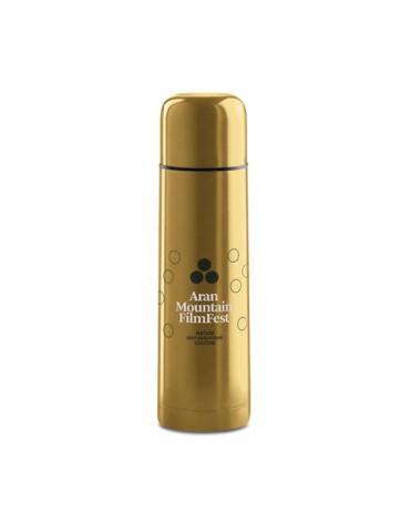 Bouteille isotherme personnalisée double paroi 500ml - CHAN Matières : acier inoxydable Couleurs : doré mat goodies entreprise d