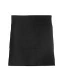 Tablier de cuisine court personnalisé JARED - Accessoire pratique Matières : coton Couleurs : noir personnalisable avec votre lo