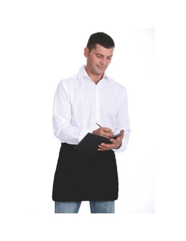 Tablier de cuisine court personnalisé JARED - Accessoire pratique Matières : coton Couleurs : noir cadeau entreprise pas cher