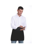 Tablier de cuisine court personnalisé JARED - Accessoire pratique Matières : coton Couleurs : noir cadeau entreprise pas cher