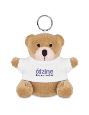 Porte-clés Nounours Personnalisé Éco-responsable NIL - Objet Publicitaire Unique Matières : PET Couleurs : blanc impression haut