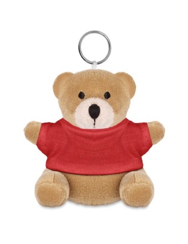 Porte-clés Nounours Personnalisé Éco-responsable NIL - Objet Publicitaire Unique Matières : PET Couleurs : rouge cadeau entrepri