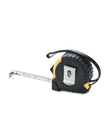 Mètre à Ruban Personnalisé 5m Pratique et Durable MIA Matières : métal Couleurs : jaune objet promotionnel éco-responsable