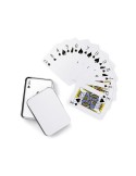 Cartes à jouer personnalisables en boîte en étain AMIGO Matières : papier Couleurs : argenté mat personnalisable avec votre logo