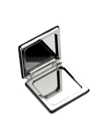 Miroir double face magnétique personnalisé GLOW - Beauté pratique pas cher Matières : verre Couleurs : noir 2