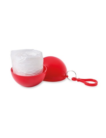 Poncho Imperméable Personnalisé en Emballage Rond - NIMBUS Matières : AS Couleurs : rouge livraison express 24h 48h