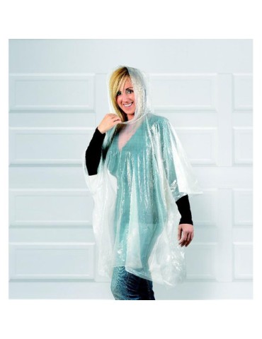 Poncho Imperméable Personnalisé en Emballage Rond - NIMBUS Matières : AS Couleurs : bleu impression logo haute qualité