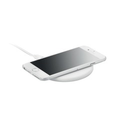Chargeur sans fil  en ABS recyclé - TWING Matières : ABS recyclé Couleurs : blanc cadeau entreprise pas cher