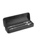 Set de stylos billes s avec étui en métal ALUCOLOR Matières : métal Couleurs : noir impression haute définition