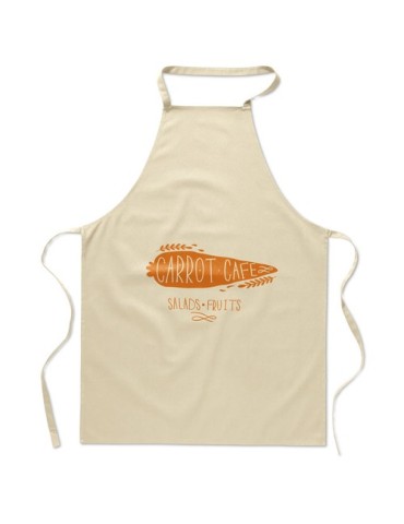 Tablier de Cuisine Personnalisable en Coton - KITAB Matières : coton Couleurs : beige cadeau entreprise pas cher