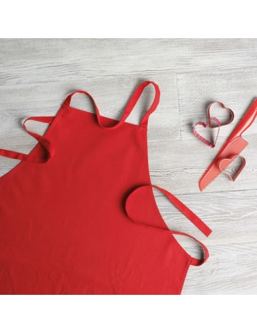 Tablier de Cuisine Personnalisable en Coton - KITAB Matières : coton Couleurs : rouge objet promo petit budget