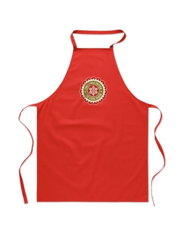 Tablier de Cuisine Personnalisable en Coton - KITAB Matières : coton Couleurs : rouge accessoire événementiel unique