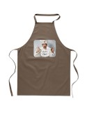 Tablier de Cuisine Personnalisable en Coton - KITAB Matières : coton Couleurs : taupe personnalisation sur mesure
