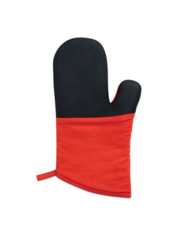 Gant de cuisine élégant et pratique NEOKIT Matières : coton Couleurs : rouge personnalisation rapide en France