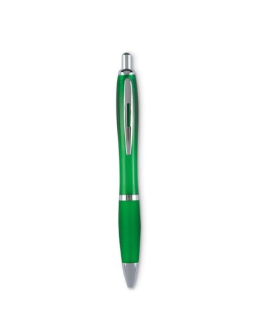 Stylo bille  à encre bleue fluide RIOCOLOUR Matières : ABS Couleurs : vert transparent