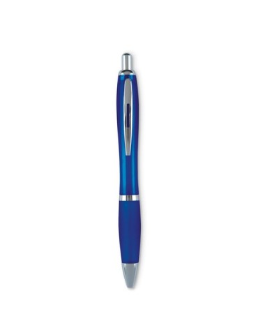 Stylo bille  à encre bleue fluide RIOCOLOUR Matières : ABS Couleurs : bleu transparent cadeau collaborateur premium