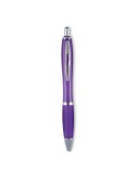 Stylo bille  à encre bleue fluide RIOCOLOUR Matières : ABS Couleurs : violet transparent livraison express 24h 48h