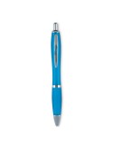 Stylo bille  à encre bleue fluide RIOCOLOUR Matières : ABS Couleurs : turquoise personnalisable avec votre logo