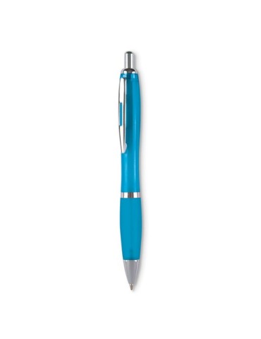 Stylo bille  à encre bleue fluide RIOCOLOUR Matières : ABS Couleurs : turquoise personnalisation rapide en France
