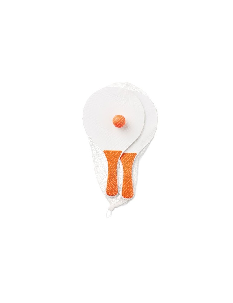 Set de Tennis de Plage Personnalisé MINI MATCH - Idéal comme Cadeau pas cher Matières : MDF Couleurs : orange