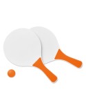 Set de Tennis de Plage Personnalisé MINI MATCH - Idéal comme Cadeau pas cher Matières : MDF Couleurs : orange cadeau collaborate
