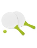 Set de Tennis de Plage Personnalisé MINI MATCH - Idéal comme Cadeau pas cher Matières : MDF Couleurs : vert citron livraison exp