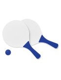 Set de Tennis de Plage Personnalisé MINI MATCH - Idéal comme Cadeau pas cher Matières : MDF Couleurs : bleu royal marquage laser