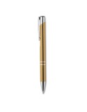 Stylo-poussoir personnalisé élégant à encre noire BERN Matières : aluminium Couleurs : doré objet promotionnel éco-responsable
