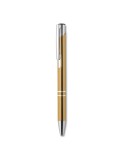 Stylo-poussoir personnalisé élégant à encre noire BERN Matières : aluminium Couleurs : doré goodies personnalisé en stock