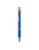 Stylo-poussoir personnalisé élégant à encre noire BERN Matières : aluminium Couleurs : bleu royal marquage couleur éclatante