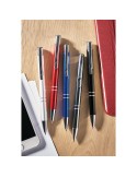Stylo-poussoir personnalisé élégant à encre noire BERN Matières : aluminium Couleurs : titane personnalisation sur mesure