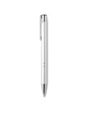 Stylo-poussoir personnalisé élégant à encre noire BERN Matières : aluminium Couleurs : argenté impression haute définition