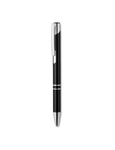 Stylo-poussoir personnalisé élégant à encre noire BERN Matières : aluminium Couleurs : noir cadeau client original