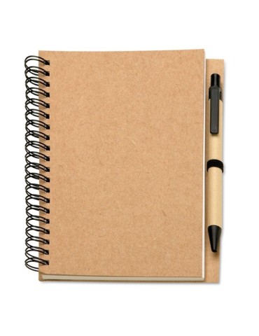 Bloc-notes recyclé personnalisé B6 70 pages - BLOQUERO Matières : papier recyclé Couleurs : beige 2