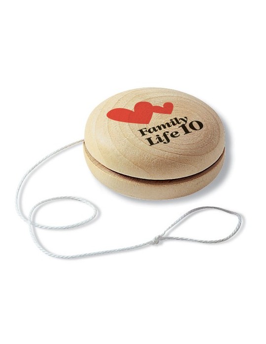 Yo-yo en bois personnalisé - NATUS Matières : bois Couleurs : bois goodies publicitaire événementiel