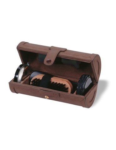 Nécessaire à chaussures  personnalisé - GENTLEMAN Matières : PU Couleurs : marron cadeau entreprise pas cher