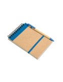 Bloc-notes  recyclé et pratique personnalisable - SONORA Matières : papier recyclé Couleurs : bleu