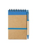 Bloc-notes  recyclé et pratique personnalisable - SONORA Matières : papier recyclé Couleurs : bleu objet promotionnel éco-respon