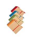 Bloc-notes  recyclé et pratique personnalisable - SONORA Matières : papier recyclé Couleurs : orange cadeau collaborateur premiu