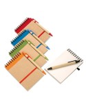 Bloc-notes  recyclé et pratique personnalisable - SONORA Matières : papier recyclé Couleurs : orange goodies entreprise design