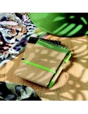 Bloc-notes  recyclé et pratique personnalisable - SONORA Matières : papier recyclé Couleurs : vert citron accessoire événementie