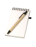Bloc-notes  recyclé et pratique personnalisable - SONORA Matières : papier recyclé Couleurs : noir livraison express 24h 48h