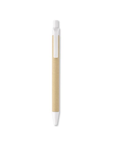 Stylo bille  en PLA maïs/papier - Cartoon Matières : PLA Couleurs : blanc goodies publicitaire événementiel